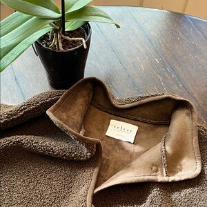 Velvet by Graham and Spencer Chocolate Brown Reversible  Cozy Jacket